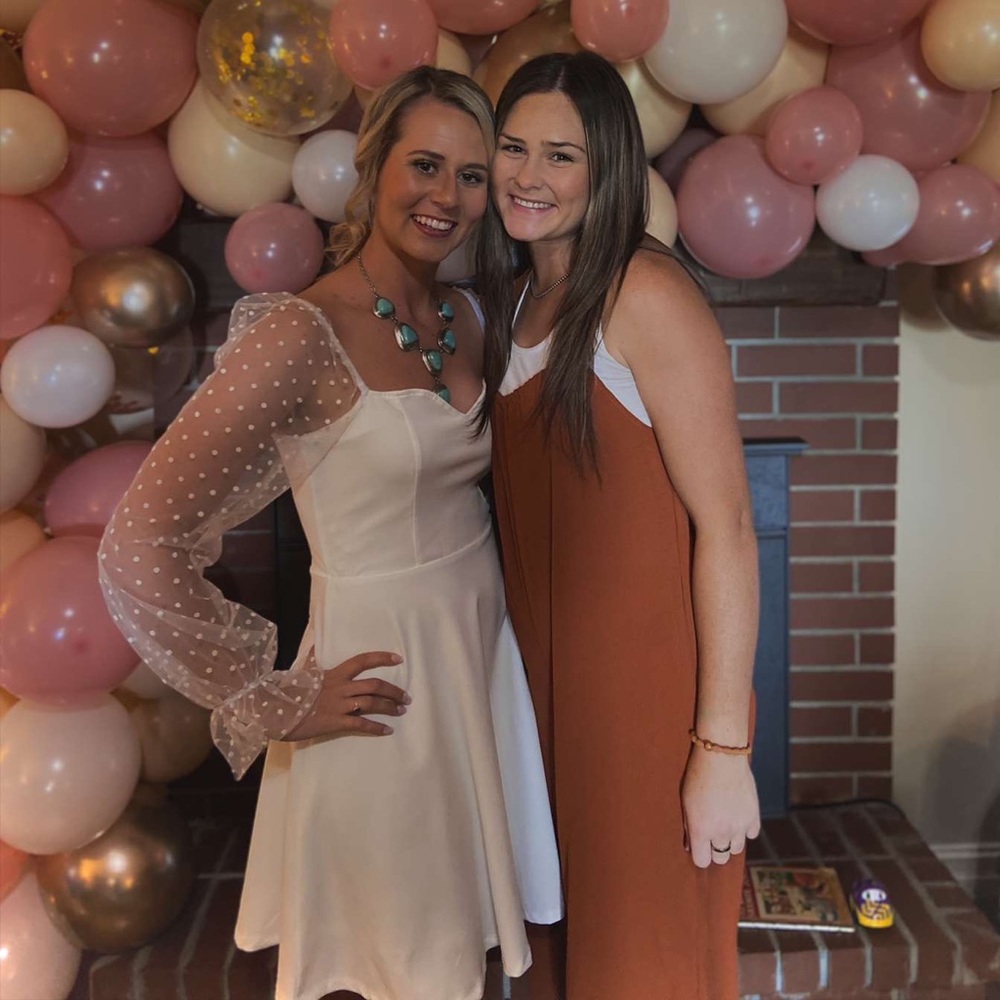 White bridal shower dress